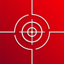 Red Target Circle Icon vector image