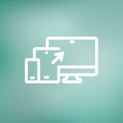 responsive web design thin line icon vector image