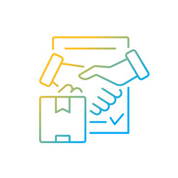 shipment contract gradient linear icon vector image