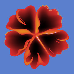 smoky pattern flower five petal vector