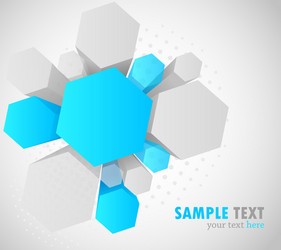Abstract 3D Hexagon Background vector image