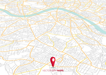 Abstract city map in perspective view vector