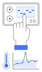 adjustability and monitoring simplified control vector image