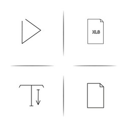 files and folders sign simple linear icon vector image