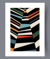 Geometric Triangle Wall Art Print vector image
