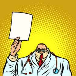 help information cowardly male doctor medicine vector