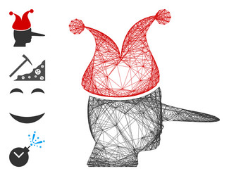 linear joker mesh vector image