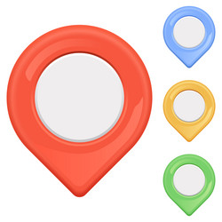 map pointer icons set vector image