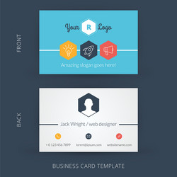 Minimalist Business Card Template Vector Image