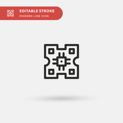 processor simple icon symbol vector image