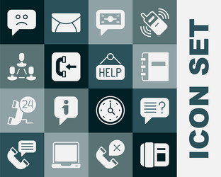 set telephone handset unknown search notebook vector image