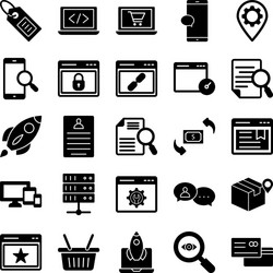 web and seo icons set every single icon ca vector image