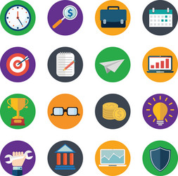 web design objects delivery business office vector image