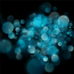 abstract defocused circular blue bokeh on dark vector image