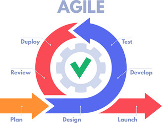 Agile Development Workflow vector image