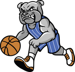 Bulldog Basketball Mascot Vector Image