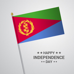 eritrea independence day typographic design vector image