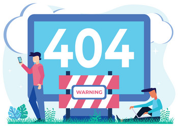 Error 404: Network Failure vector image