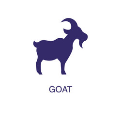 goat element in flat simple style on white vector image