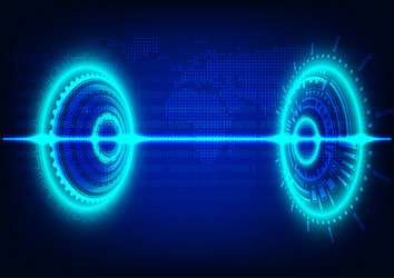graphics design circle cog glow concept hitech vector image