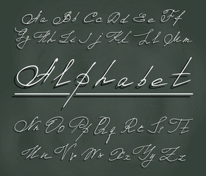 handwriting font with elegant swirls vector image