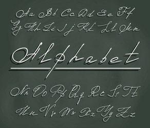 Handwriting font with elegant swirls vector