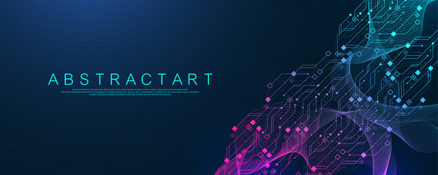 Quantum Computing Technology vector image