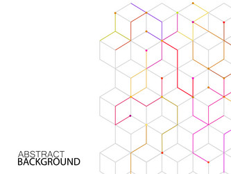 abstract geometric background with cubes vector image