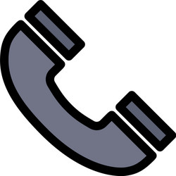 call interface phone ui flat color icon vector image