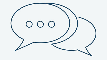 chat bubbles icon set - communication messaging vector image