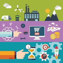 Flat Website Layout Concepts vector image