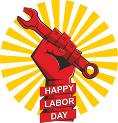 Labor Day Worker Poster Vector Image
