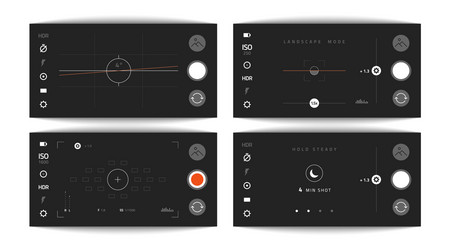 Mobile Camera UI - Snapshot Viewfinder vector image