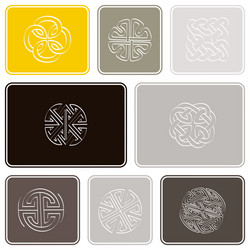 seamless pattern with irish geometric ornament vector image