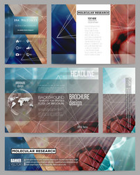 set of business templates for presentation vector image