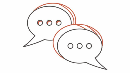 chat bubbles icon set - communication messaging vector image