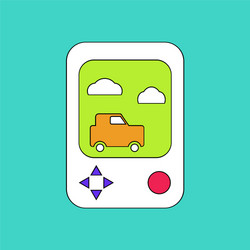 flat icon design collection portable game vector image