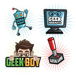 geek design identity concept vector image