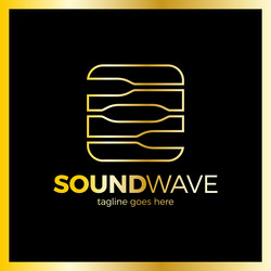 Round square radio signal logo vector