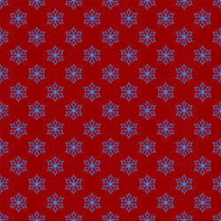 Simple repeating geometrical snowflake pattern vector