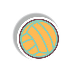 stylish icon in paper sticker style volleyball Vector Image