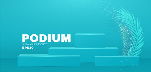 3d podium realistic minimal empty scene showcase vector image