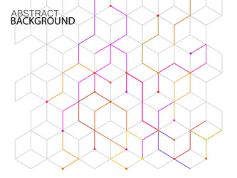 abstract geometric background with cubes vector image