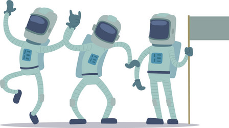 astronaut in space character having fun vector image