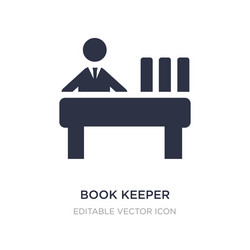 book keeper icon on white background simple vector