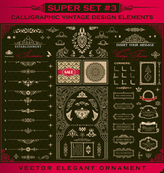Calligraphic elements vintage Royalty Free Vector Image