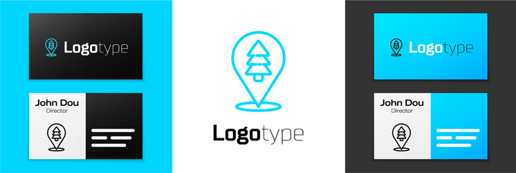 grey line location forest on a map icon vector image