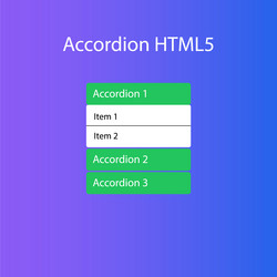 html accordion menu for the website web interface vector image