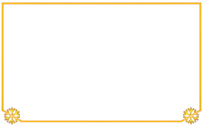 simple golden frame with two corner element vector image