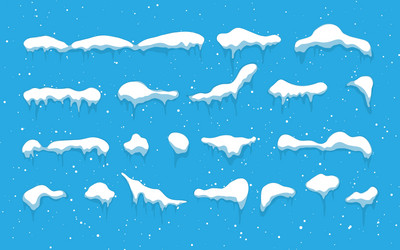snow ice cap with shadow snowy elements on winter vector image
